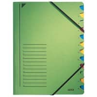 Trieur Leitz carton A4 Vert 12 Compartiments