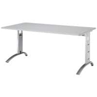 Bureau Hammerbacher Future VFS Hauteur ajustable Rectangulaire Gris C-Pied 1600 (L) x 800 (P) x 850 (H) mm Acier, Aggloméré