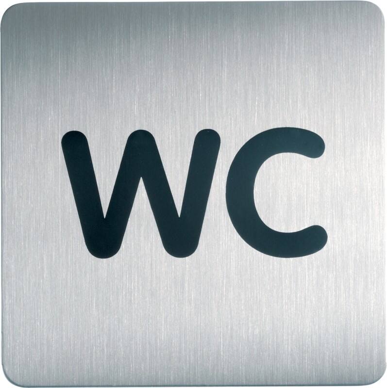 Panneau DURABLE Picto Adhésif Acier inoxydable 15 x 15 cm