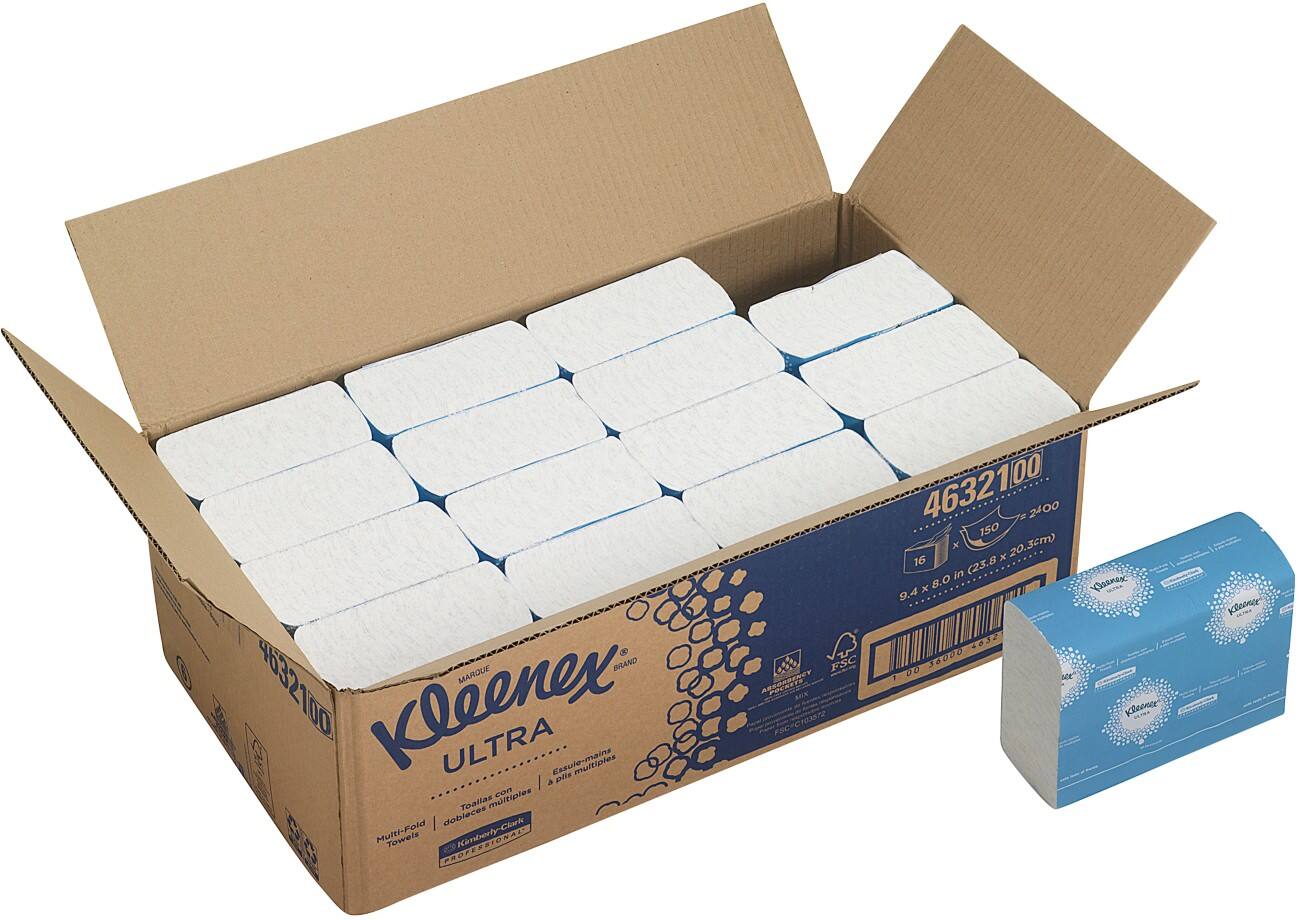 Kleenex Papieren handdoeken 4632 2-laags Z-vouw Wit 16 Stuks à 150 Vellen