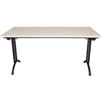 Realspace Rechthoekige opvouwbare tafel met lichtgrijze Melamine Top en Zwarte Frame Standard 1800 x 800 x 750 mm