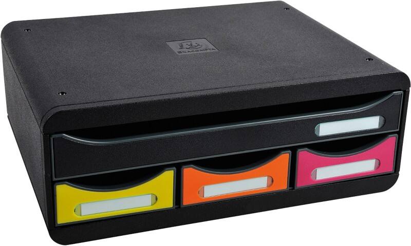 Module à tiroirs Exacompta Classic A4+ Noir 35,5 x 27 x 13,4 cm