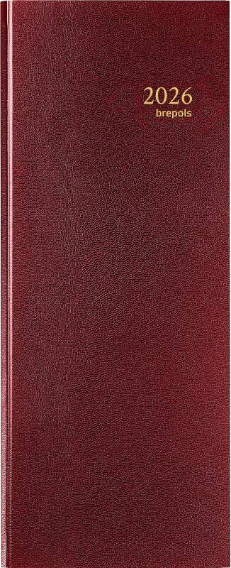 Brepols Saturnus Lang Lima Agenda 2026 1 Dag per pagina Duits, Engels, Frans, Nederlands Bordeauxrood 0,111,1255,04,6,0