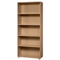 Bibliothèque Hammerbacher Matrix Aggloméré, Résine de mélamine 4 Étagères 800 x 330 x 1880 mm Brun Hêtre