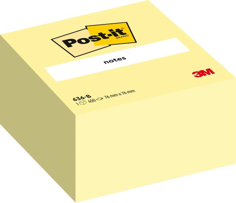 Post-it Notes Kubus 76 x 76 mm Canary Yellow Geel 450 Vellen