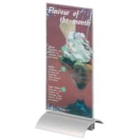 DURABLE Presenter Displaystandaard 8587-19 C5/6 Transparant Acryl, aluminium 10,7 x 8,5 x 23,7 cm