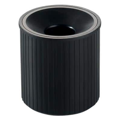 Pot à trombones helit Linear Noir 7,2 x 7,2 x 7,3 cm