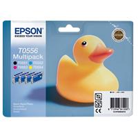 Epson T0556 Origineel Inktcartridge C13T05564010 Zwart, cyaan, magenta, geel Multipak  4 Stuks