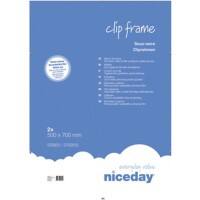 Niceday Wandmontage Clip Frame 978925 speciaal formaat 700 x 500 mm transparant 2 stuks