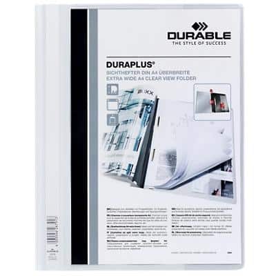 Farde à lamelle DURABLE Duraplus A4 extralarge Blanc Polychlorure de vinyle