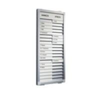 Legamaster Professional Aanwezigheidsbord 26 (B) x 31 (H) cm Geadoniseerd aluminium Zilver