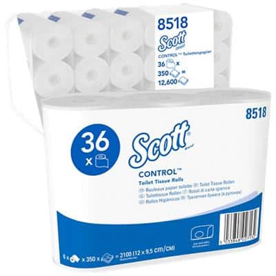 Papier toilette Scott Control 3 épaisseurs 8518 6 Rouleaux de 350 Feuilles