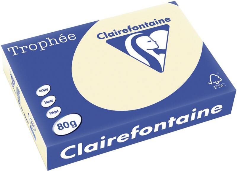 Clairefontaine Trophée A4 Gekleurd papier Ivoor 80 g/m² 500 Vellen