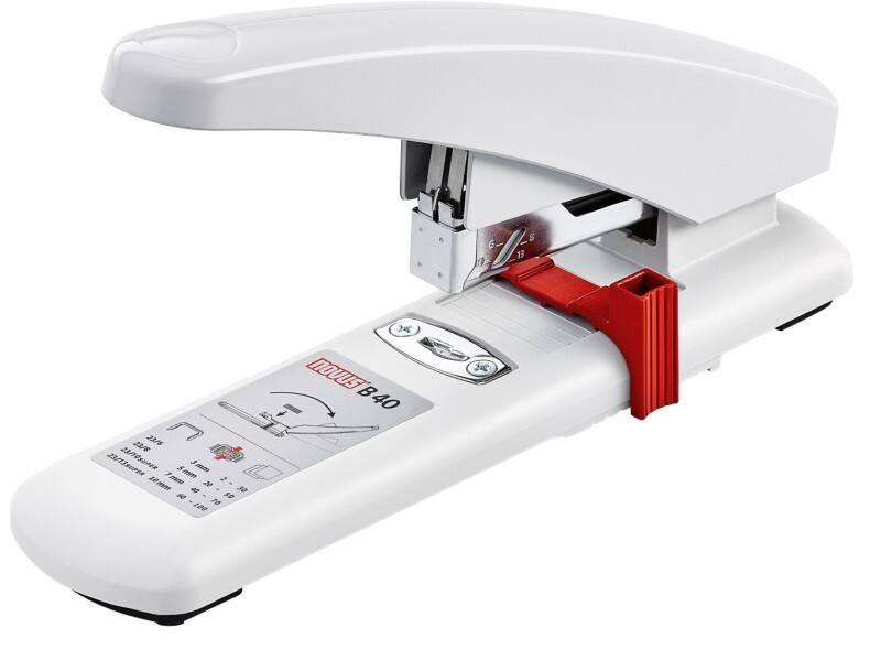 Agrafeuse Novus NOVUS OFFICE B40/4 Demi bande 100 Feuilles Gris 23/6, 23/13 Métal, Plastique