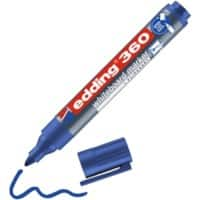 Marqueur pour tableau blanc edding 360 Bleu Moyenne Ogive 1,5 - 3 mm