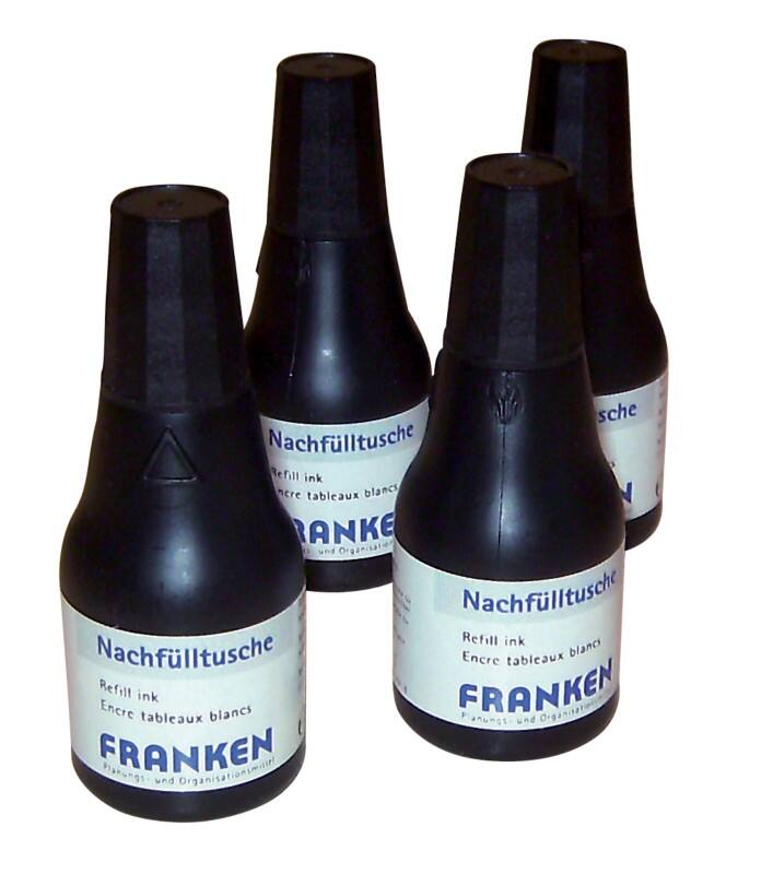 Recharge d’encre indienne Franken Z191110 Noir 4 Unités de 25 ml