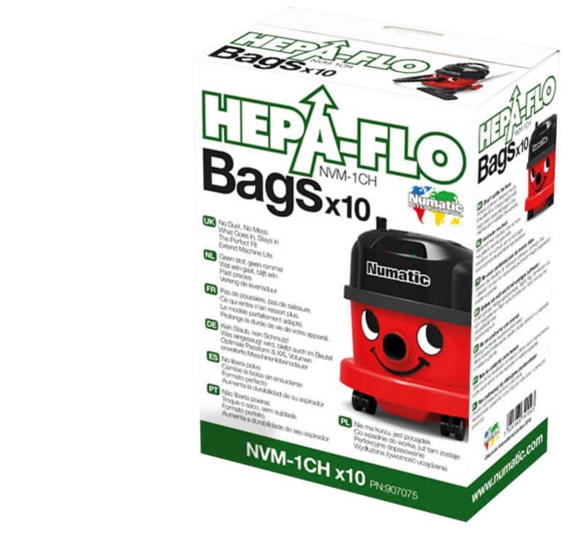 Numatic Stofzuigerzakken Hepa-Flo Groen, wit 7 l 10 Stuks