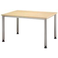 Bureau Hammerbacher Matrix Rectangulaire Érable 4 pieds 1200 (L) x 800 (P) x 810 (H) mm Aggloméré, Aluminium, Bois, Plastique