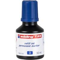 Recharge d'encre pour marqueurs permanents edding T 25 - Bleu - 30 ml