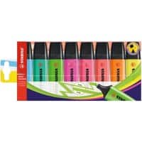 Surligneur BOSS ORIGINAL STABILO Assortiment Moyenne Biseautée 2 - 5 mm Rechargeable 8 Unités