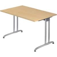 Bureau Hacmerbacher VBS12/3 Imitation érable 120 x 80 x 72 cm