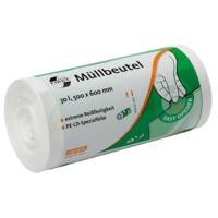 Sac-poubelle First Plus Déchets légers DEISS 30 L Blanc PE (Polyéthylène) 12 microns 50 Unités