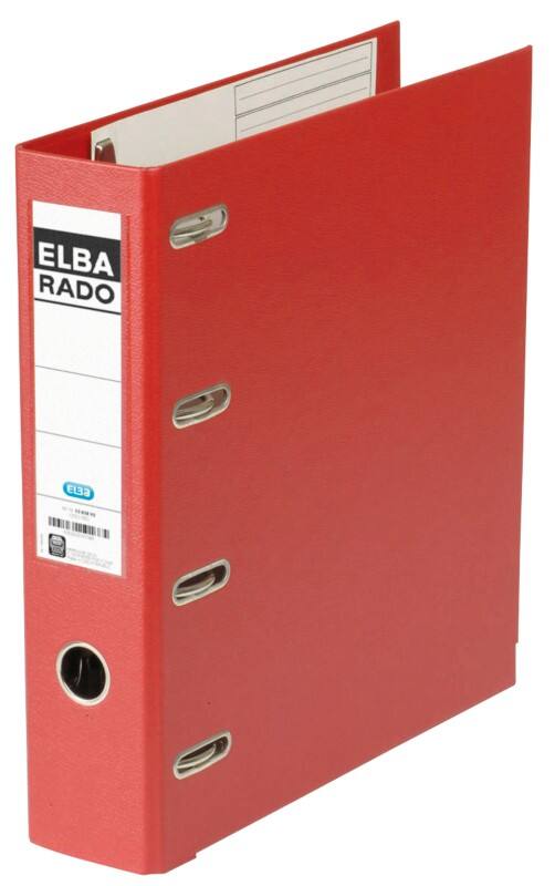 ELBA Rado Plast Breed Classeur A5 75 mm Rood 4 Ringen 100551850 Karton, PP (Polypropeen) Liggend