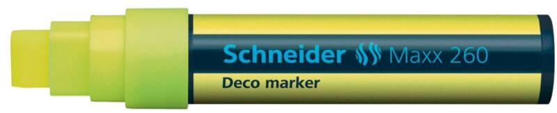 Marqueur craie Schneider Maxx 260 Jaune Large Biseauté 15 mm