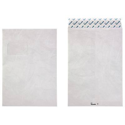 Enveloppes Tyvek Avec fenêtre C4 229 (l) x 324 (h) mm Bande adhésive Blanc 54 g/m² 100 Unités