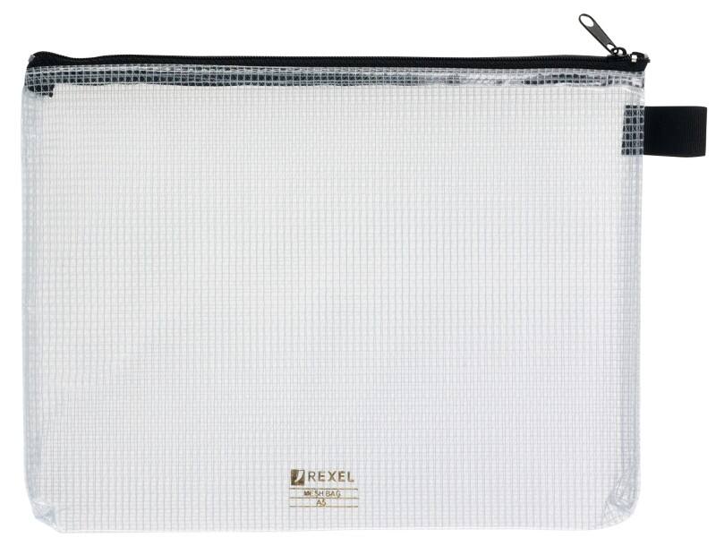 Rexel Hersluitbaar zakje Ritssluiting Zwart PVC (Polyvinylchloride) 180 micron