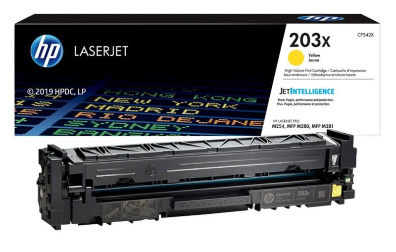 HP 203X originele tonercartridge CF542X geel