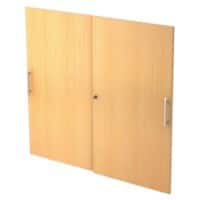 Portes d'armoire Hammerbacher Matrix Décor hêtre 1,200 x 1,100 mm 2 unités