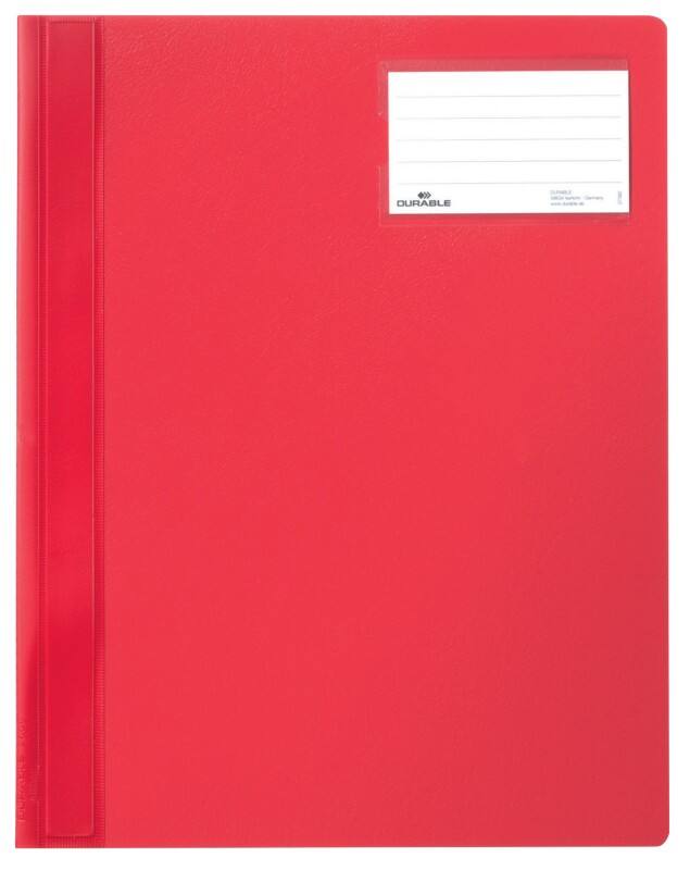 DURABLE Snelhechters Opaak A4 Rood Polyvinylchloride (PVC) Transparante voorpagina 28 x 32,8 cm