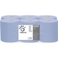 Essuie-mains Papernet Standard 100 % Recyclé Rouleau Bleu 2 épaisseurs 412056 6 Rouleaux de 135 m
