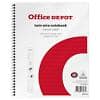 Carnet de notes Office Depot A5+ Ligné Reliure en spirale Papier Blanc, rouge Perforé 160 Pages 5 Unités de 80 Feuilles