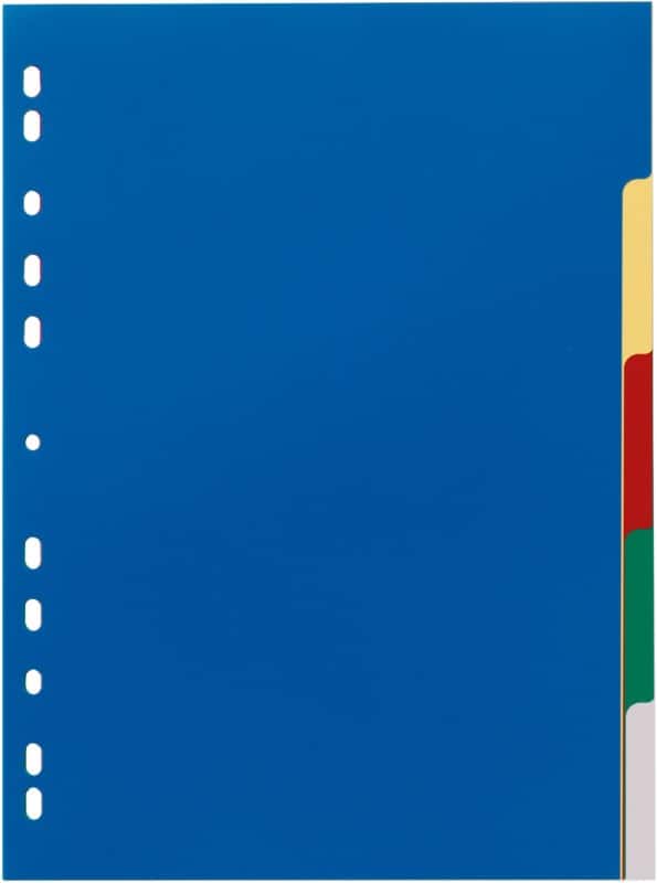 DURABLE Blanco tabbladen A4 Kleurenassortiment 5 tabs PP (Polypropeen) 11 Gaten 6730