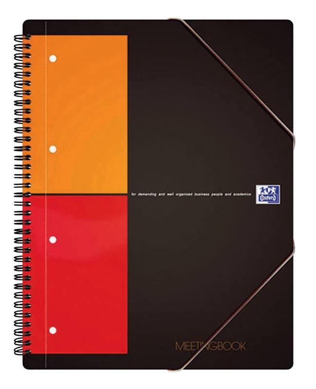 OXFORD International Notitieboek A4+ Geruit Spiraal gebonden PP (Polypropeen) Harde rug Kleurenassortiment Geperforeerd 160 Pagina's 80 Vellen
