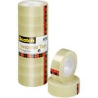 Scotch Plakband Crystal Clear Transparant Transparant 19 mm (B) x 33 m (L) Zelfklevende folie  8 Rollen