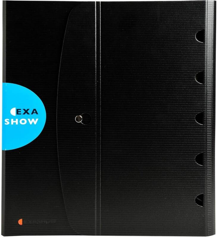 Exacompta Exactive 30 mm Presentatieringband PP (Polypropeen) A4 4 Ringen Zwart