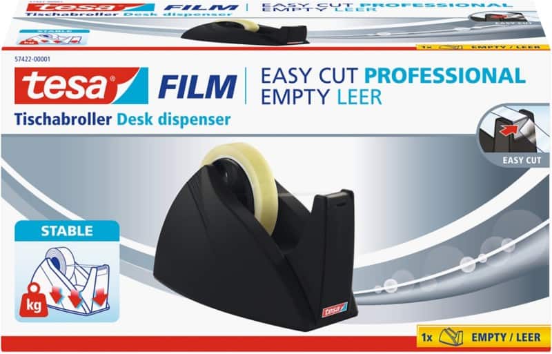 Dévidoir tesa tesafilm Easy Cut Professional Noir 25 mm (L) x 66 m (L)