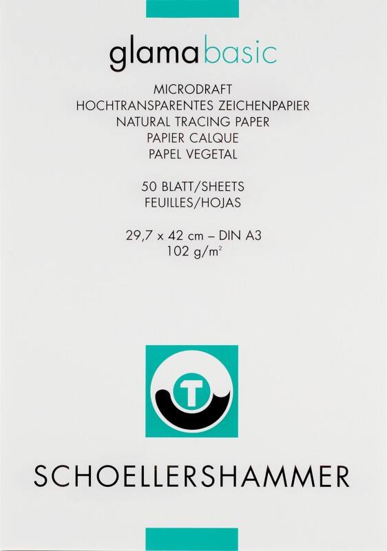 SCHOELLERSHAMMER A3 Overtrekpapier Transparant 102 g/m² 50 Vellen