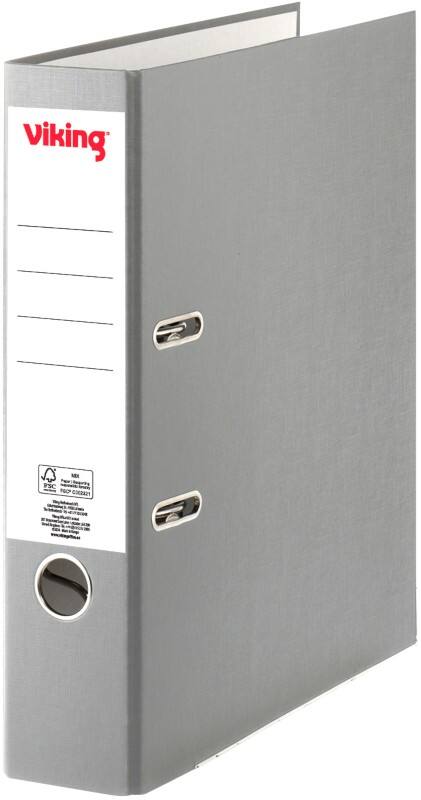 Viking Breed Ordner A4 75 mm Grijs 2 Ringen Kunststof Mat Staand