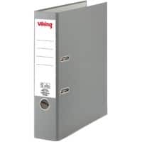 Viking Breed Classeur A4 75 mm Grijs 2 Ringen Karton, PP (Polypropeen) Mat Staand
