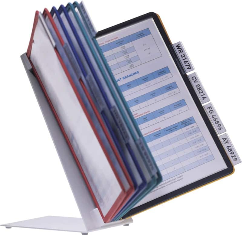 Système de présentation DURABLE VARIO 10 Panneaux A4 Métal Assortiment