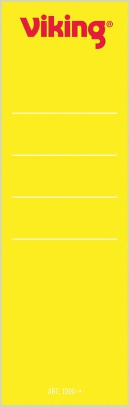 Étiquettes pour dos de classeur Viking Spécial 60 mm Jaune Courtes 10 Unités