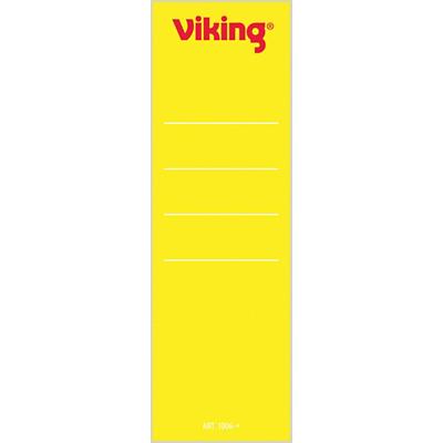 Viking Ordnerrugetiketten Speciaal kort Geel 10 Stuks 6 x 19,1 cm