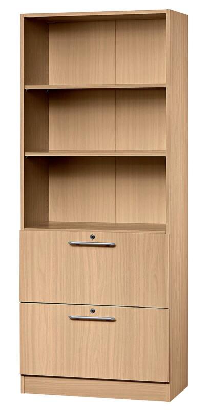 Armoire de classement Hammerbacher Matrix Aggloméré, Résine de mélamine 2 Étagères 800 x 420 x 2004 mm Brun Hêtre