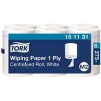 Tork Poetspapier M2 Wit 1-laags 6 Rollen