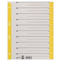 Intercalaires Leitz 1 à 10 A4 extra large Jaune Assortiment 1 intercalaire Carton 6 Perforations 1652 100 Unités