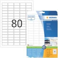 Étiquettes universelles HERMA 4336 Adhésif A4 Blanc 35.6 x 16.9 mm 25 Feuilles de 80 Étiquettes